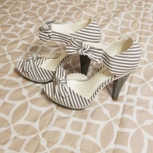 Striped Heels